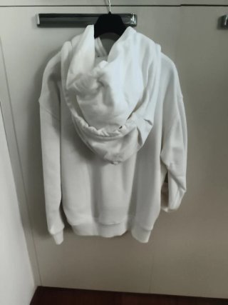 Felpa unisex cotone bianco taglia unica