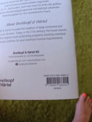 Cuadernos de música Breitkopf & Härtel