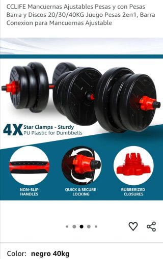 CCLIFE Mancuernas Ajustables 40kg