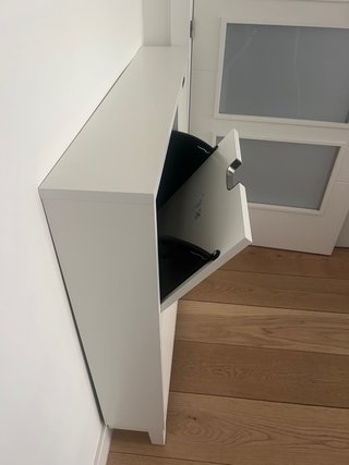 Zapatero estrecho Ikea blanco montado