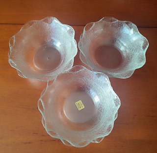 6 Cuencos Arcoroc Vidrio Flor Vintage 80s
