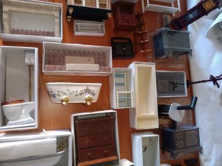 Conjunto Muebles Miniatura Muñecas/Maqueta