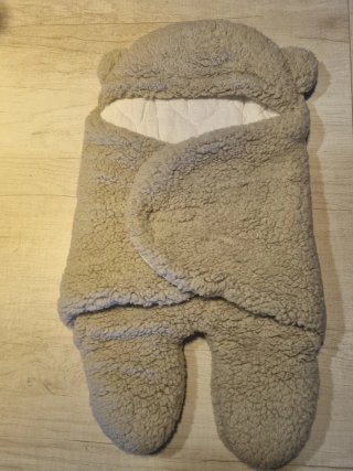 Saco bebé borreguito beige osito