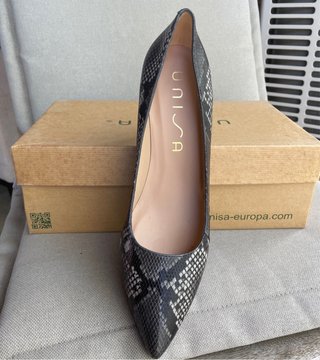 Zapatos Unisa Salón Tacón Serpiente Talla 38
