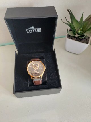 Reloj Lotus Dorado y Marrón