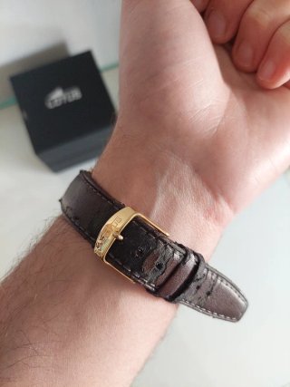 Reloj Lotus Dorado y Marrón