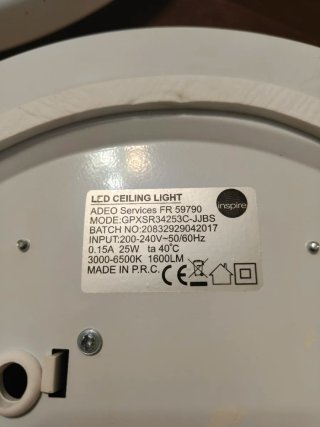 Plafón LED con Altavoz Bluetooth