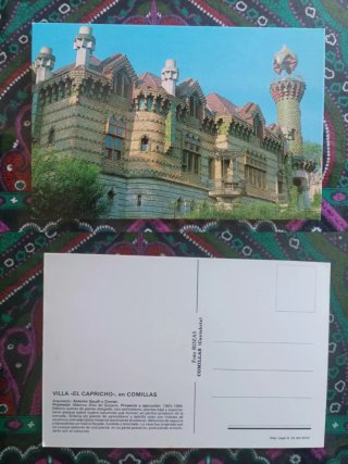 Postal El Capricho Comillas Antonio Gaudí