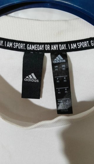 Felpa girocollo Adidas bianca