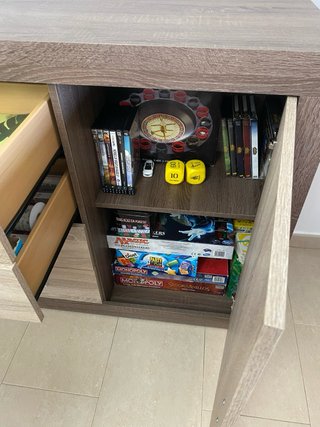 Mueble Comedor Madera Beige y Marrón
