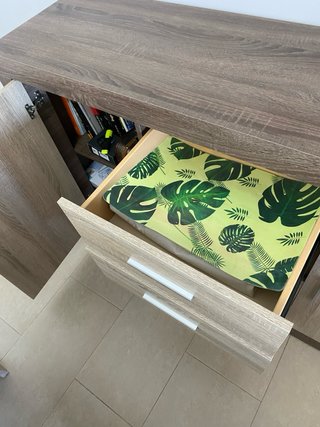 Mueble Comedor Madera Beige y Marrón