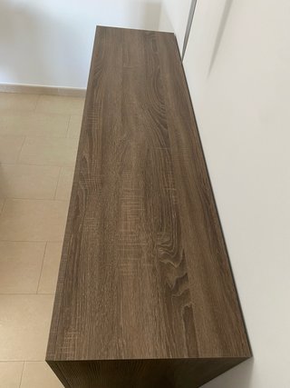 Mueble Comedor Madera Beige y Marrón