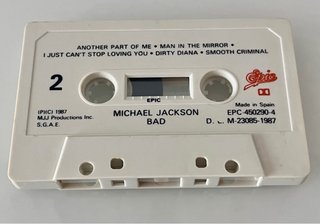 Cassette Michael Jackson - Bad. 1987. Música.