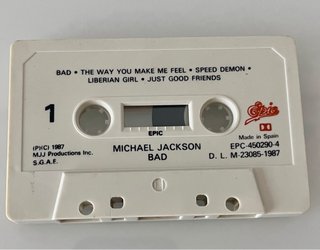 Cassette Michael Jackson - Bad. 1987. Música.