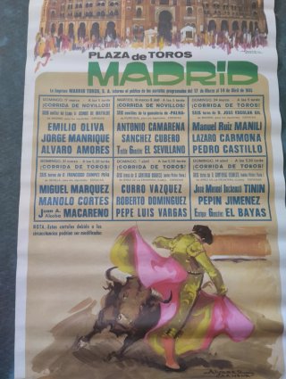 CARTEL DE TOROS MADRID 1985