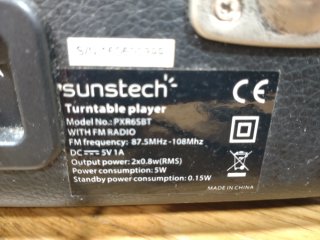 Tocadiscos Sunstech Maleta Rojo/Negro
