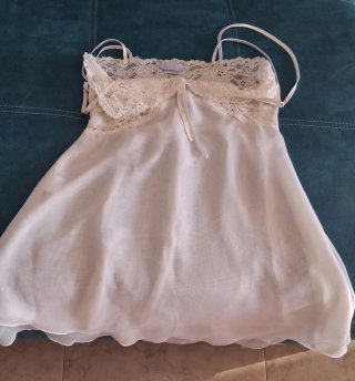 Camisón y bata novia encaje blanco