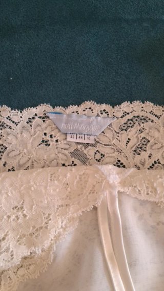 Camisón y bata novia encaje blanco