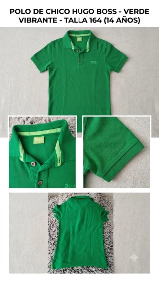 Polo Hugo Boss Verde Niño Talla 164