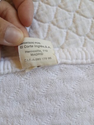 Colcha El Corte Inglés Cama 90.  190x270