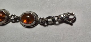 Bracciale vintage argento 925 e ambra naturale