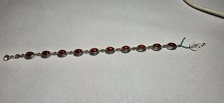Bracciale vintage argento 925 e ambra naturale