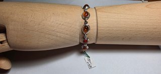 Bracciale vintage argento 925 e ambra naturale