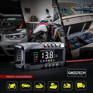 Cargador Batería Coche/Moto 12V 15A