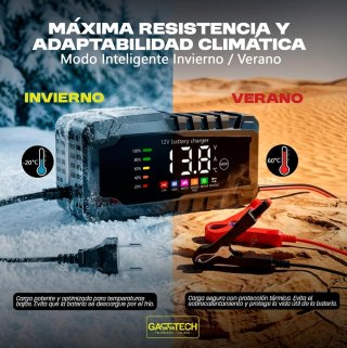 Cargador Batería Coche/Moto 12V 15A