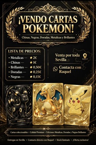 Cartas Pokémon: Metalicas, Chinas, Brillantes
