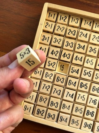 Tabla de multiplicar madera educativa