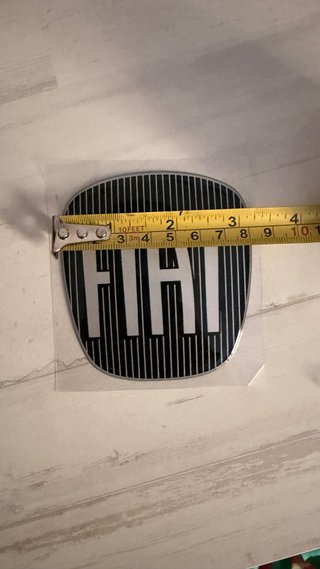Emblema Resina FIAT Negro/Gris 90x81mm