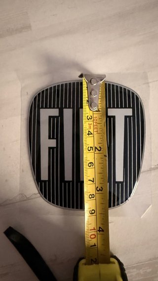 Emblema Resina FIAT Negro/Gris 90x81mm