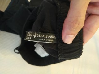 Pantalones Stradivarius mujer negros