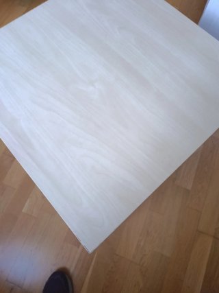 Mesa auxiliar madera beige 45x55cm