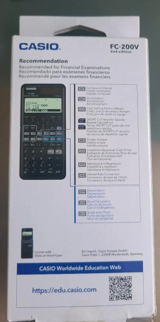 Calcolatrici Finanziarie Casio FC-200V 2ª Ed.