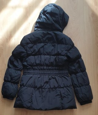 Cazadora niña negra capucha talla 140