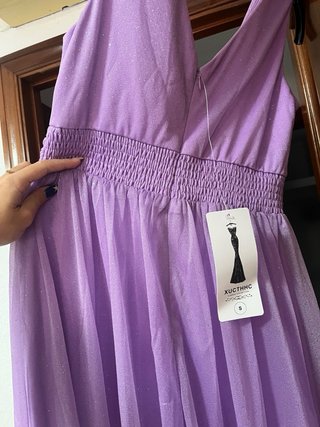 Vestido largo invitada morado