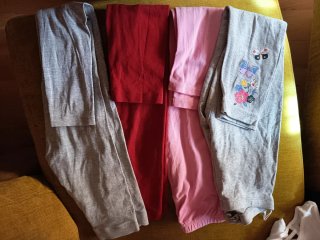Lote 4 leggings niña talla 6-7