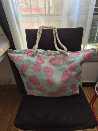 Bolso de playa piñas