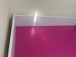 Cama infantil rosa y blanca 90cm