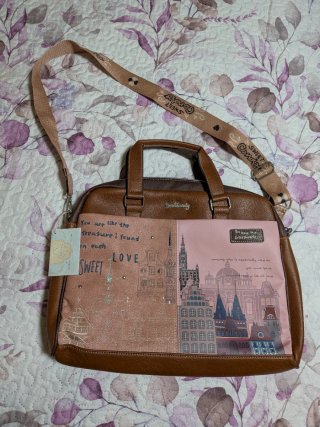 Bolso Sweet Candy Marrón y Rosa