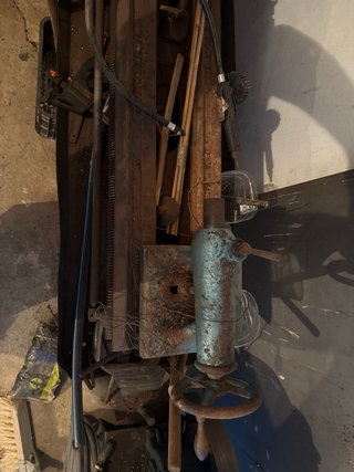 Torno de metal industrial