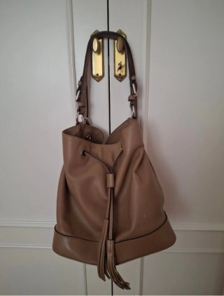 Bolso Dimoni Piel Beige/Marrón