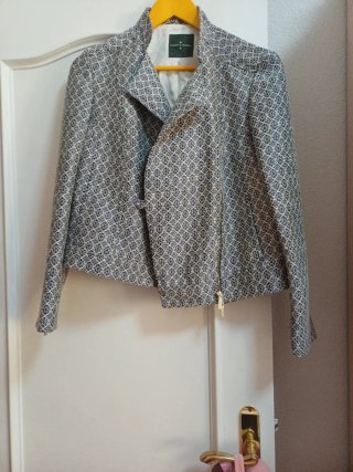 Cazadora Roberto Verino azul y plateada Talla M