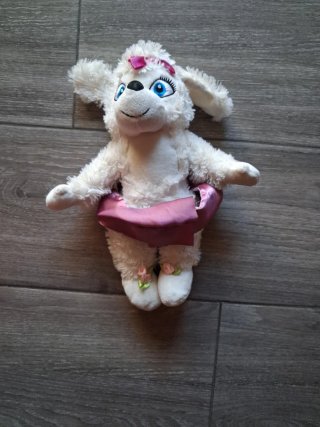 Peluche perro bailarina rosa
