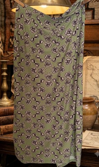 Falda verde flores Index talla única