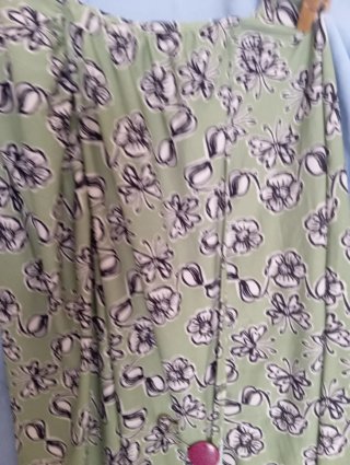 Falda verde flores Index talla única