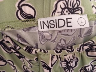 Falda verde flores Index talla única