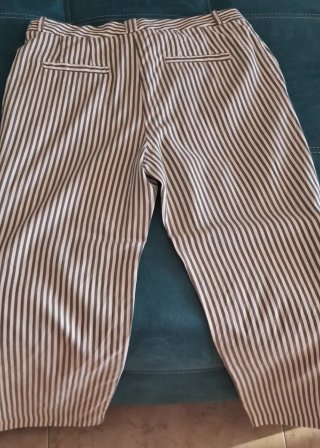 Pantalones Massimo Dutti rayas gris y blanco